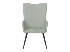 Silla de relajación de terciopelo gris claro