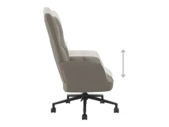 Silla de relajación de terciopelo gris claro