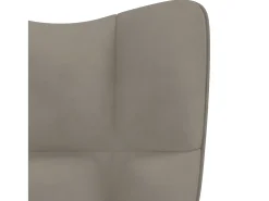 Silla de relajación de terciopelo gris claro
