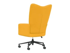 Silla de relajación de terciopelo amarillo mostaza ES10206