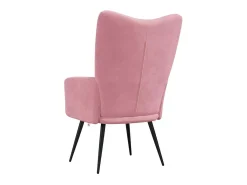 Silla de relajación de terciopelo rosa