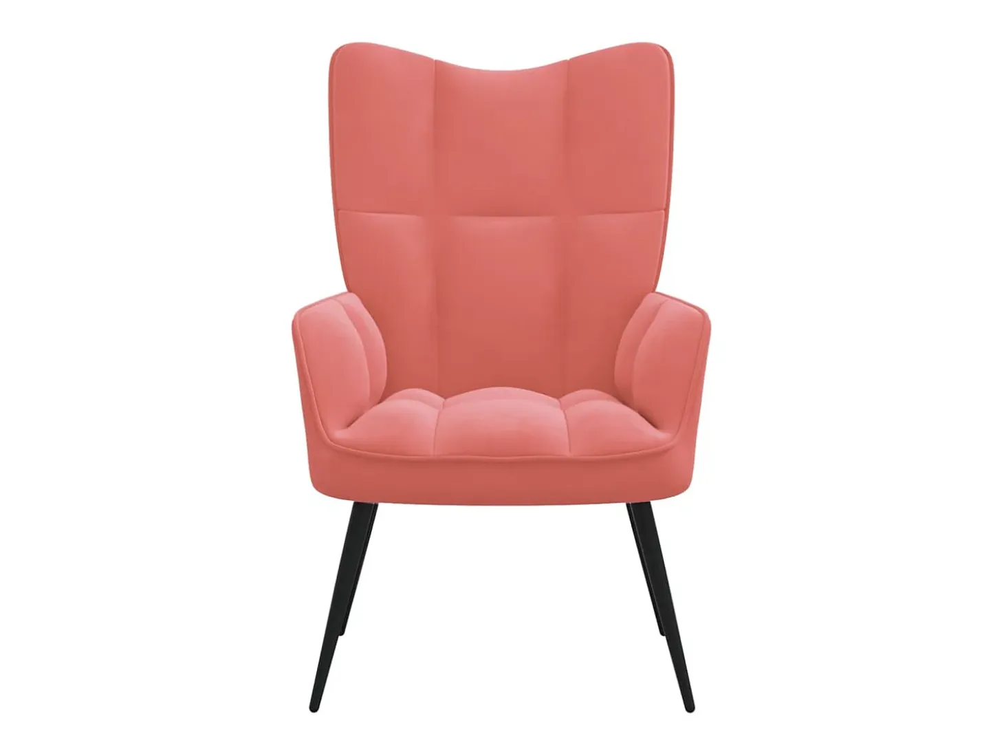 Silla de relajación de terciopelo rosa ES80531