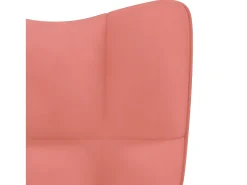 Silla de relajación de terciopelo rosa ES80531