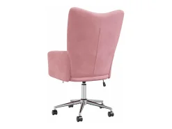 Silla de relajación de terciopelo rosa