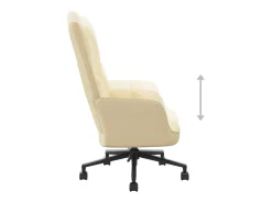 Silla de relajación de terciopelo blanco crema