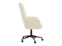 Silla de relajación de terciopelo blanco crema