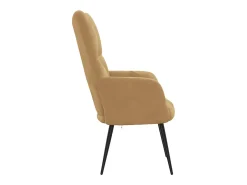 Silla de relajación de terciopelo marrón