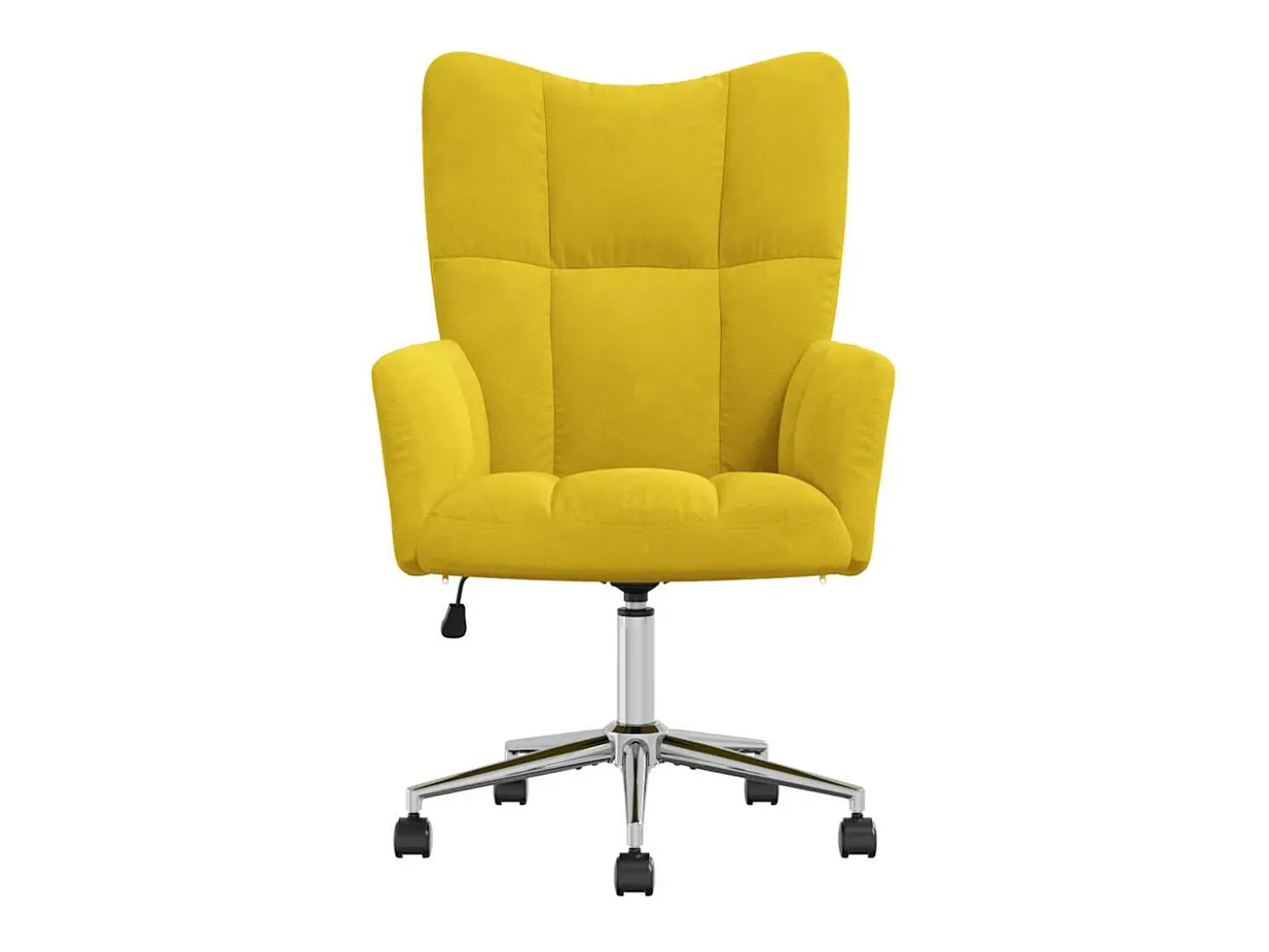 Silla de relajación de terciopelo amarillo mostaza