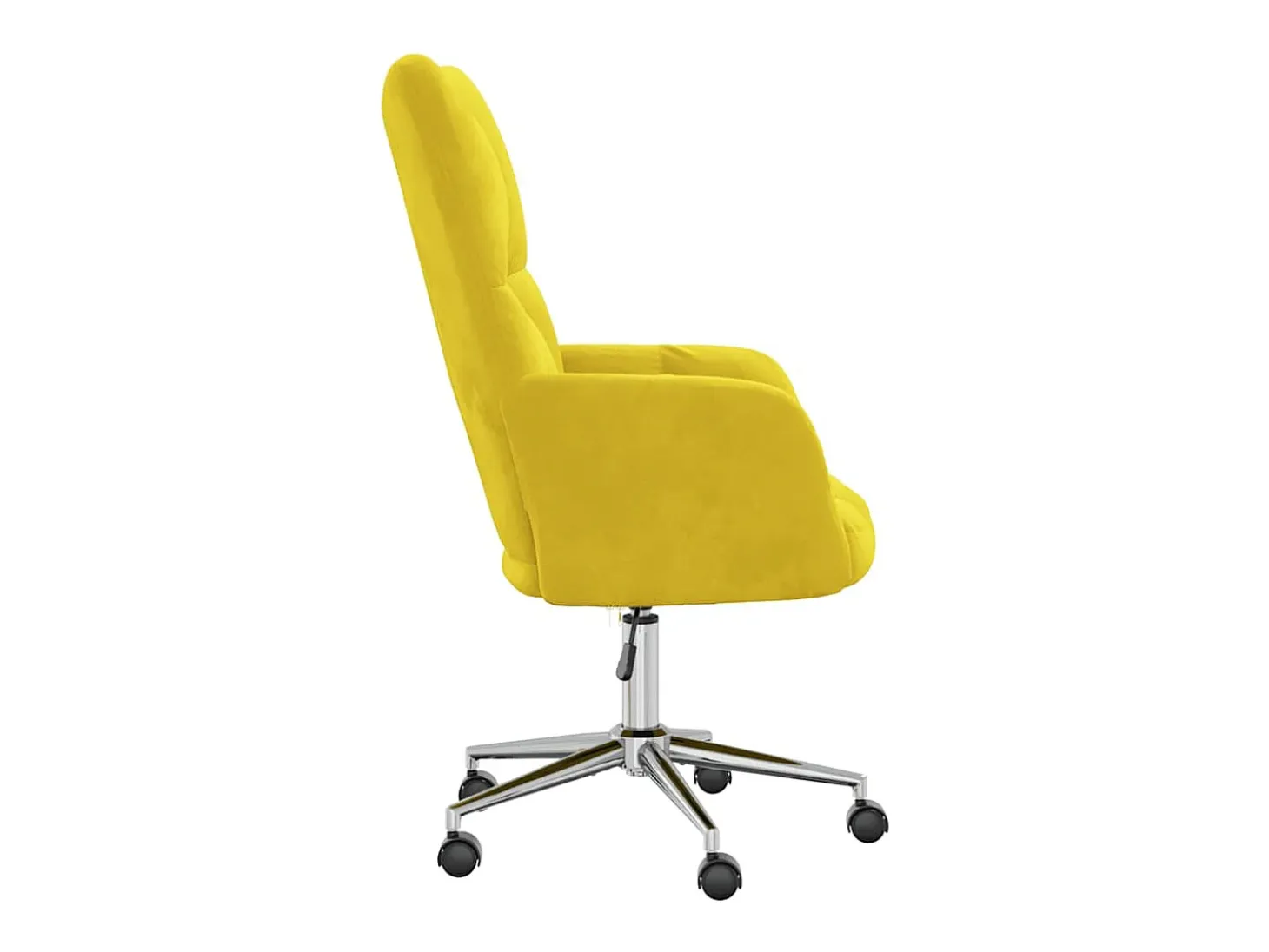 Silla de relajación de terciopelo amarillo mostaza