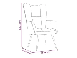 Silla de relajación de terciopelo gris claro
