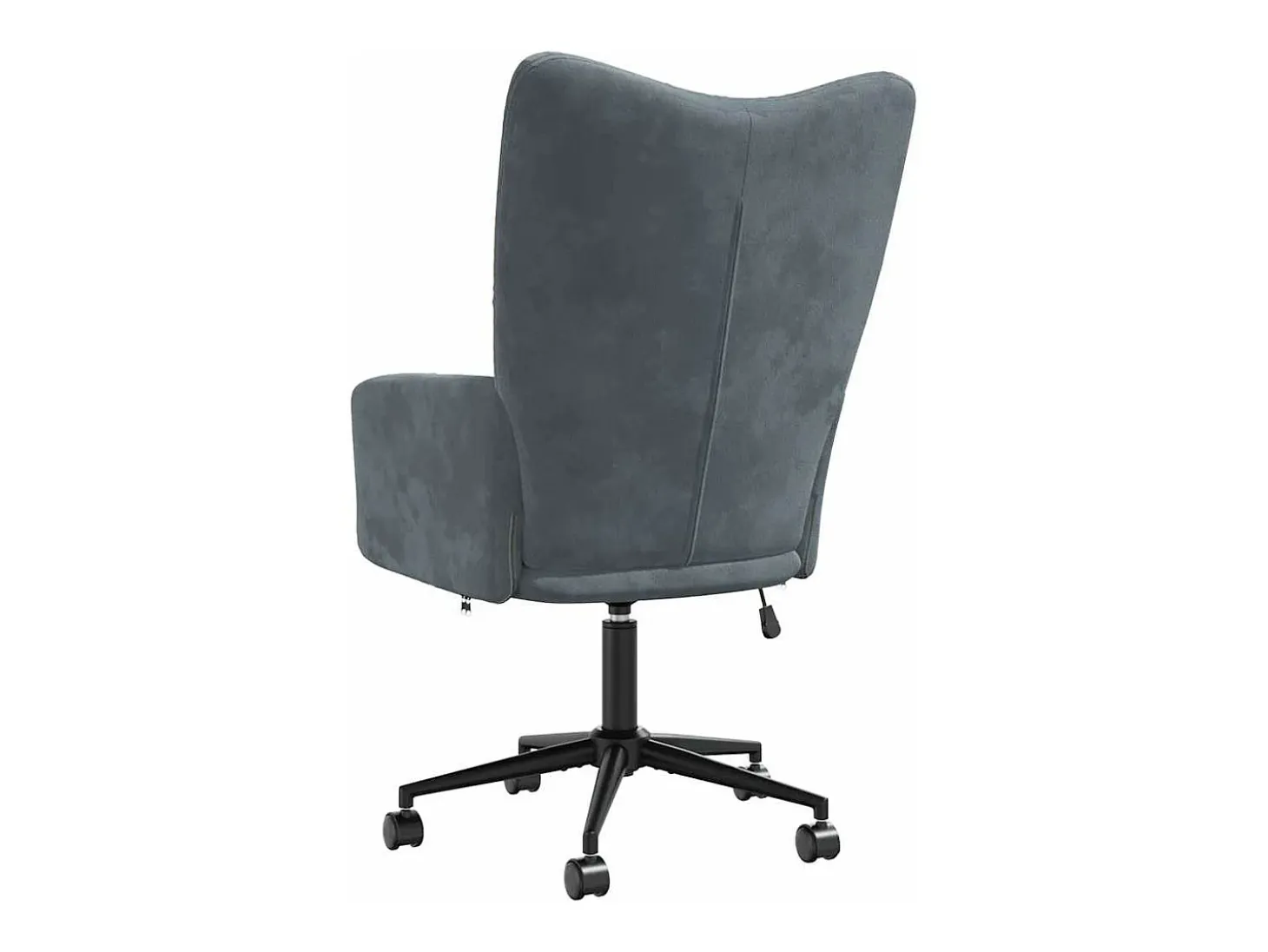 Silla de relajación de terciopelo gris oscuro
