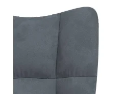 Silla de relajación de terciopelo gris oscuro