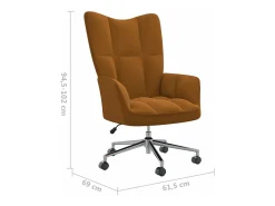 Silla de relajación de terciopelo marrón