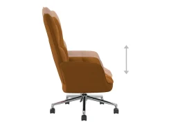 Silla de relajación de terciopelo marrón