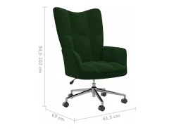 Silla de relajación de terciopelo verde oscuro