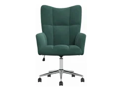 Silla de relajación de terciopelo verde oscuro