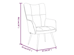 Silla de relajación de terciopelo negro