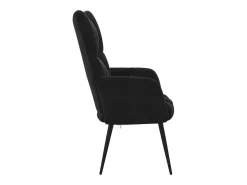 Silla de relajación de terciopelo negro