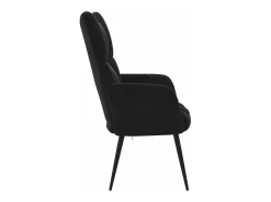 Silla de relajación de terciopelo negro