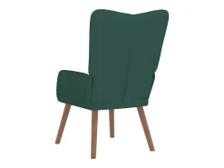 Silla de relajación de terciopelo verde oscuro