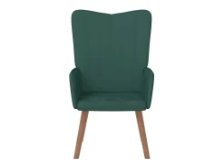 Silla de relajación de terciopelo verde oscuro