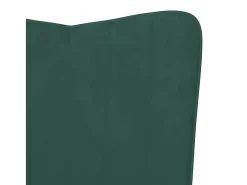 Silla de relajación de terciopelo verde oscuro