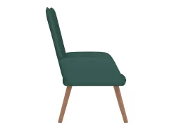 Silla de relajación de terciopelo verde oscuro