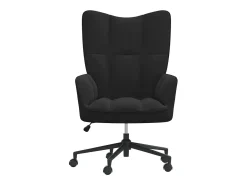 Silla de relajación de terciopelo negro