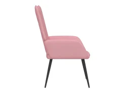 Silla de relajación de terciopelo rosa