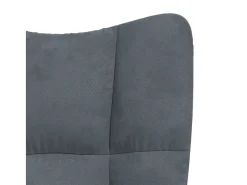 Silla de relajación de terciopelo gris oscuro