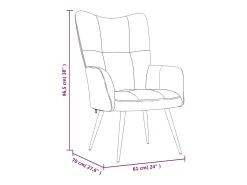 Silla de relajación de terciopelo gris oscuro