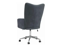 Silla de relajación de terciopelo gris oscuro