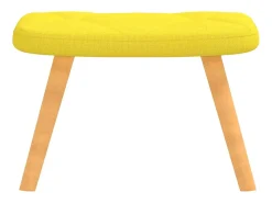 Silla de relajación taburete tela amarillo