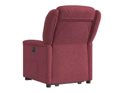 Silla de relax | Sillón eléctrico reclinable elevable de tela rojo tinto SHL7947