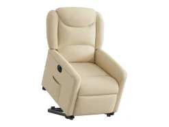 Silla de relax | Sillón eléctrico reclinable elevable de tela color crema SHL2366