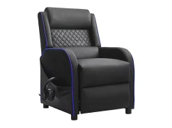 Silla Gaming reclinable con reposapies en polipiel Challenge - Azul Marino