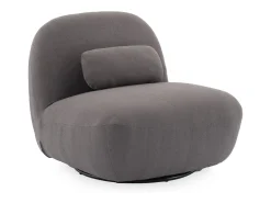 Silla giratoria 360° borreguito texturizada gris
