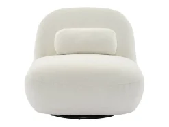 Silla giratoria 360° borreguito texturizada crema