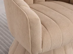 Silla Giratoria 360° en Pana - Respaldo Ergronómico en Forma de Concha - Relleno de Alta Densidad - Carga Máx. 150 kg - Para Oficina, Salón y Gaming