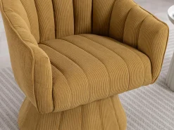 Silla Giratoria 360° en Pana - Respaldo Ergronómico en Forma de Concha - Relleno de Alta Densidad - Carga Máx. 150 kg - Para Oficina, Salón y Gaming