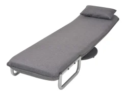 Silla giratoria y sofá cama tela gris oscuro