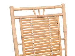 Silla mecedora con cojín bambú PWFG29416