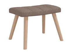Silla mecedora con reposapiés tela gris taupe ES44386