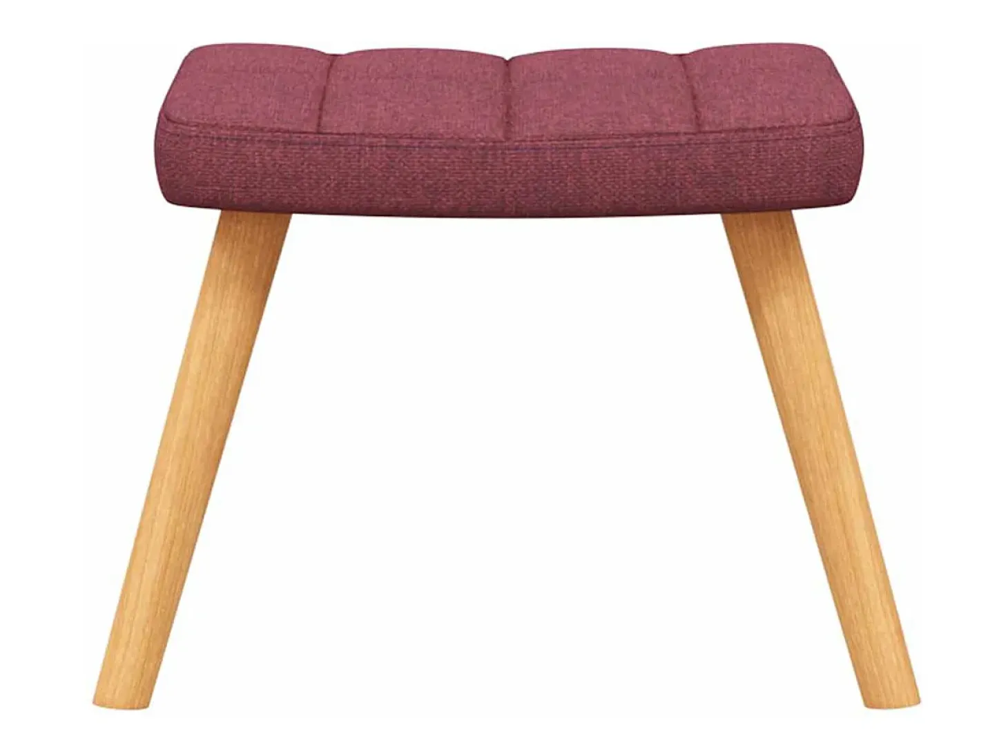 Silla mecedora con reposapiés tela rojo tinto