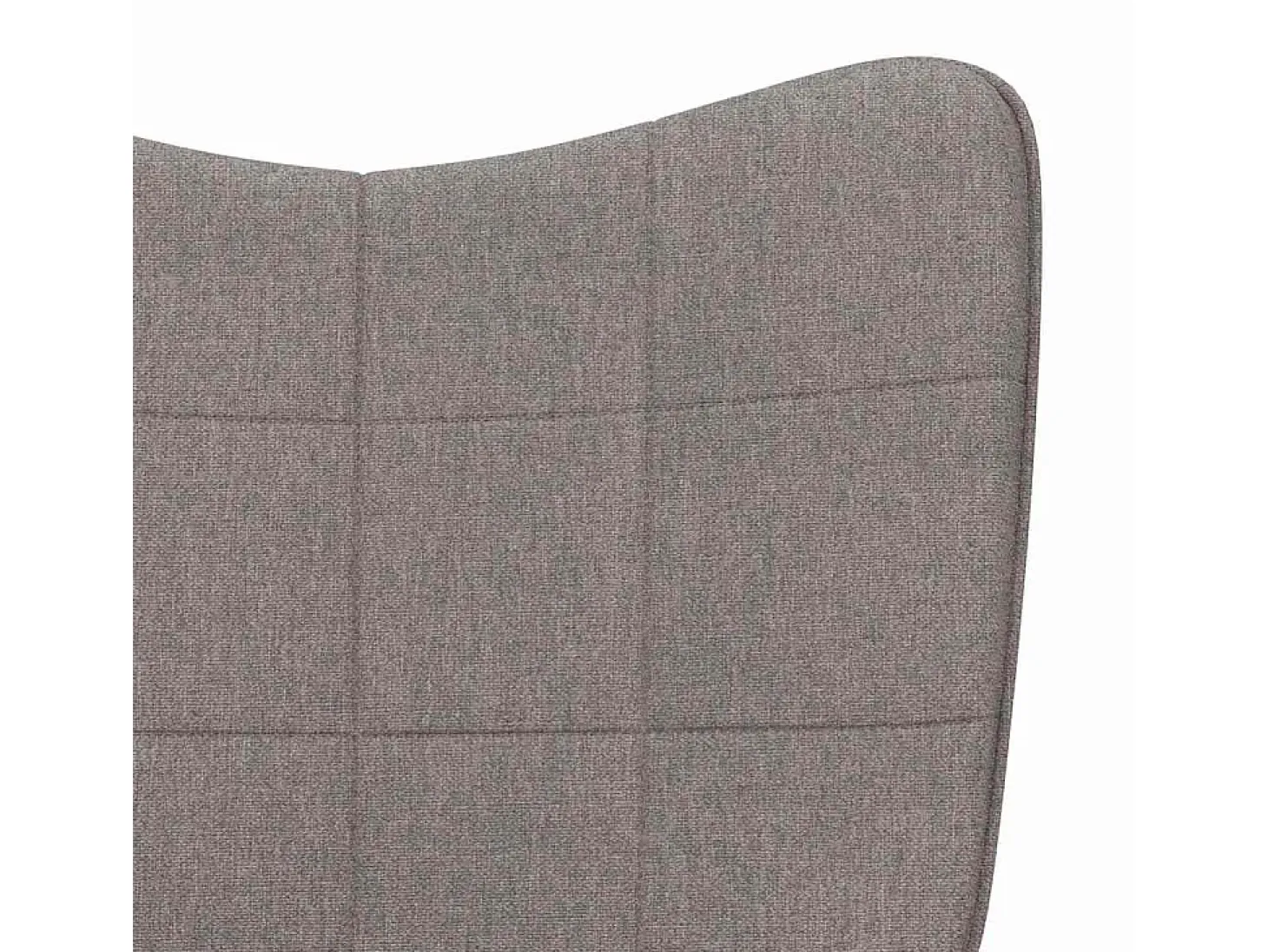 Silla mecedora de tela gris taupe