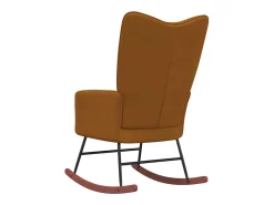 Silla mecedora de terciopelo marrón ES33120