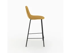 Silla para isla central de terciopelo amarillo de 65 cm - Henrik