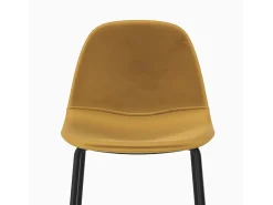 Silla para isla central de terciopelo amarillo de 65 cm - Henrik