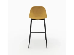 Silla para isla central de terciopelo amarillo de 65 cm - Henrik