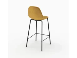 Silla para isla central de terciopelo amarillo de 65 cm - Henrik